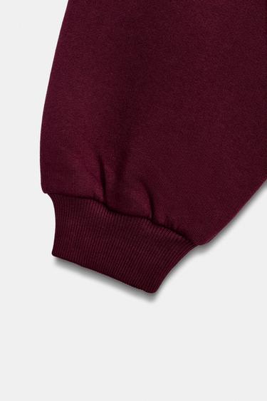 SWEAT VARSITY À VOLANT - Bordeaux de Zara - Image 8