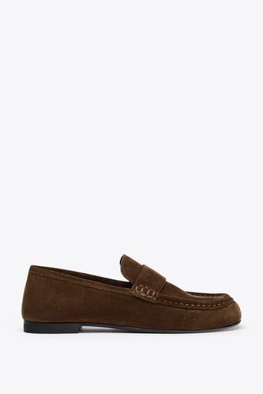 MOCASÍN ANTIFAZ SERRAJE - Marrón de Zara