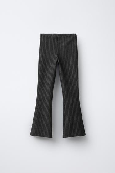 PINSTRIPE FLARE TROUSERS - Grey by Zara - Image 0