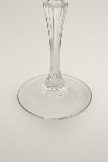 ENGRAVED-EFFECT CRYSTALLINE FLUTE GLASS - Transparent by Zara - Image 3