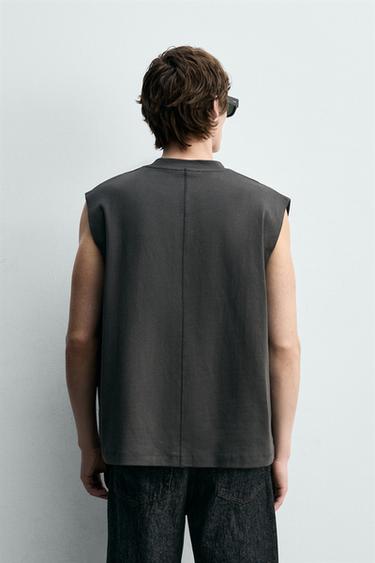 RELAXED FIT TANK TOP - Anthracite Grey by Zara - Image 2