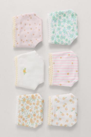 6-14 JAHRE/ 6ER-PACK SLIPS MIT BLUMEN - Bunt von Zara