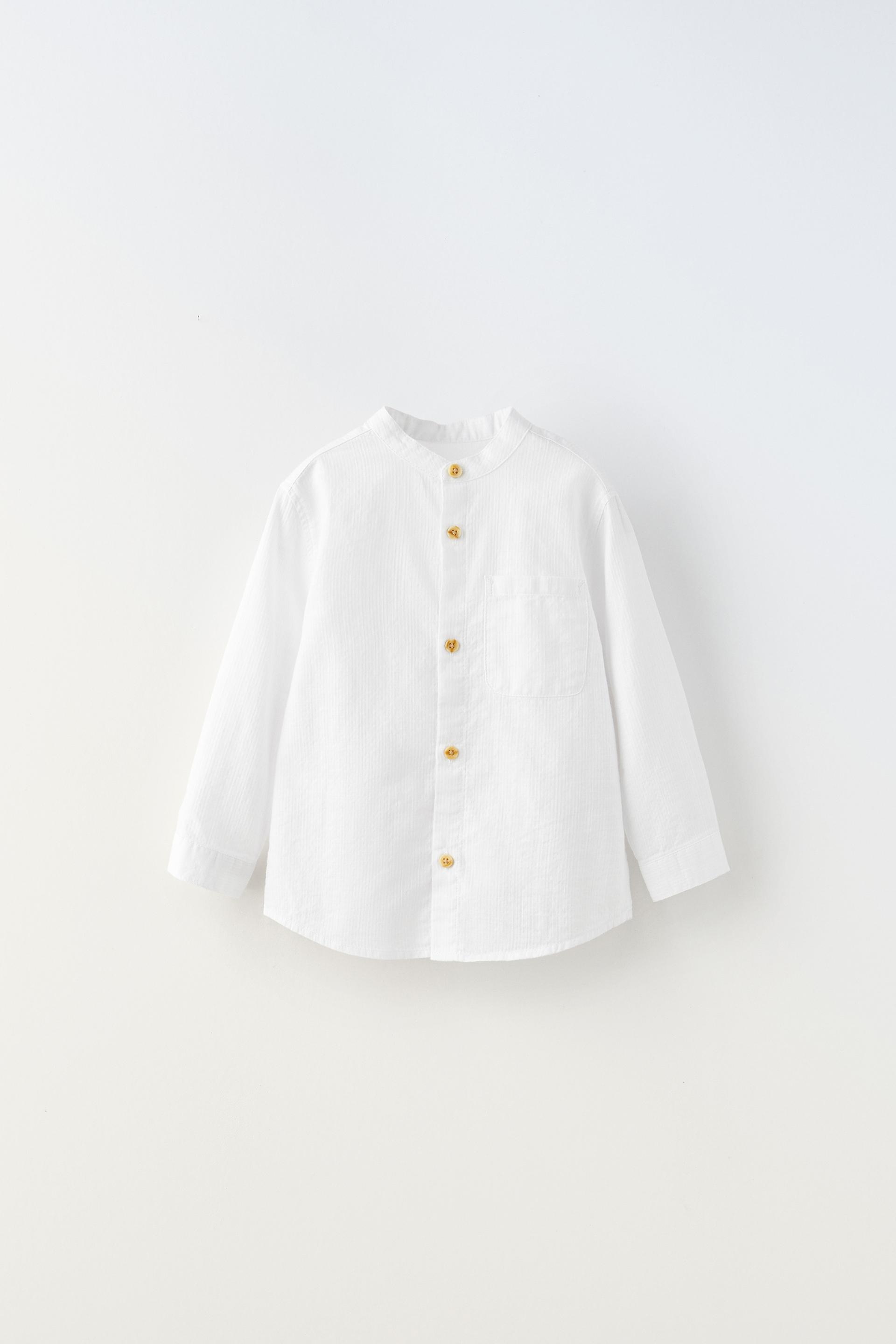 CAMISA COM FALSO LISO Cru ZARA Brasil camisa-com-falso-liso-cru-zara-brasil
