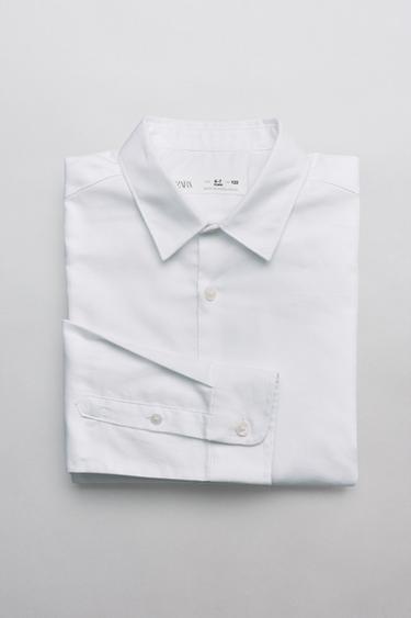 Zara PLAIN DRESS SHIRT - White