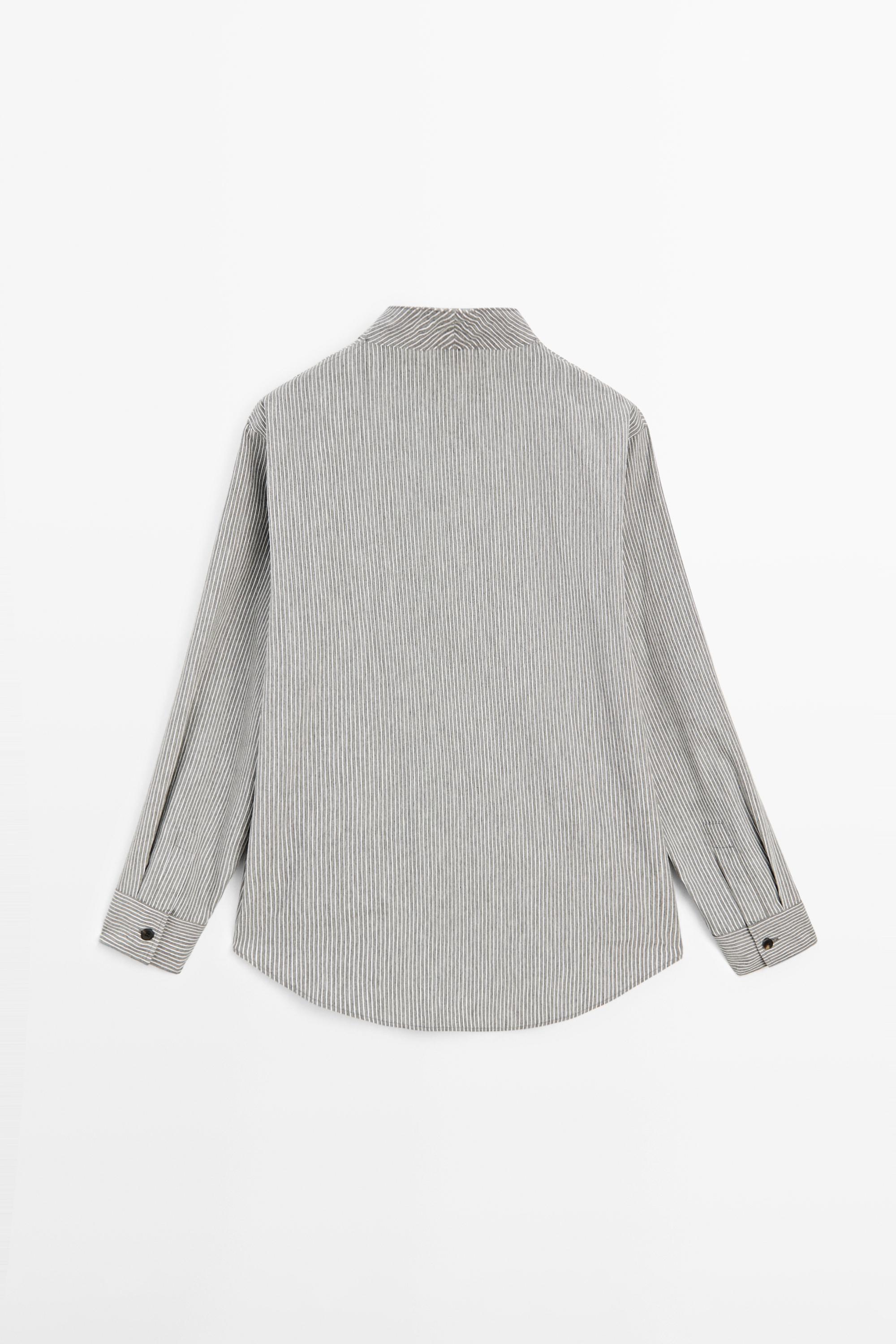 Striped flowing shirt with button details
