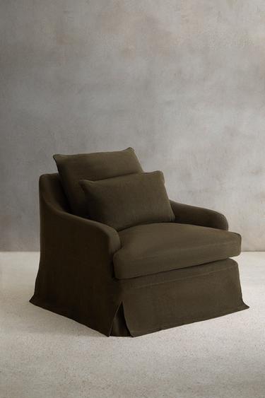 ARMCHAIR 01 LINEN COVER — Khaki 1