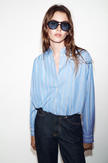 GLOBE STRIPED SHIRT - Blue/White by Zara - Image 1