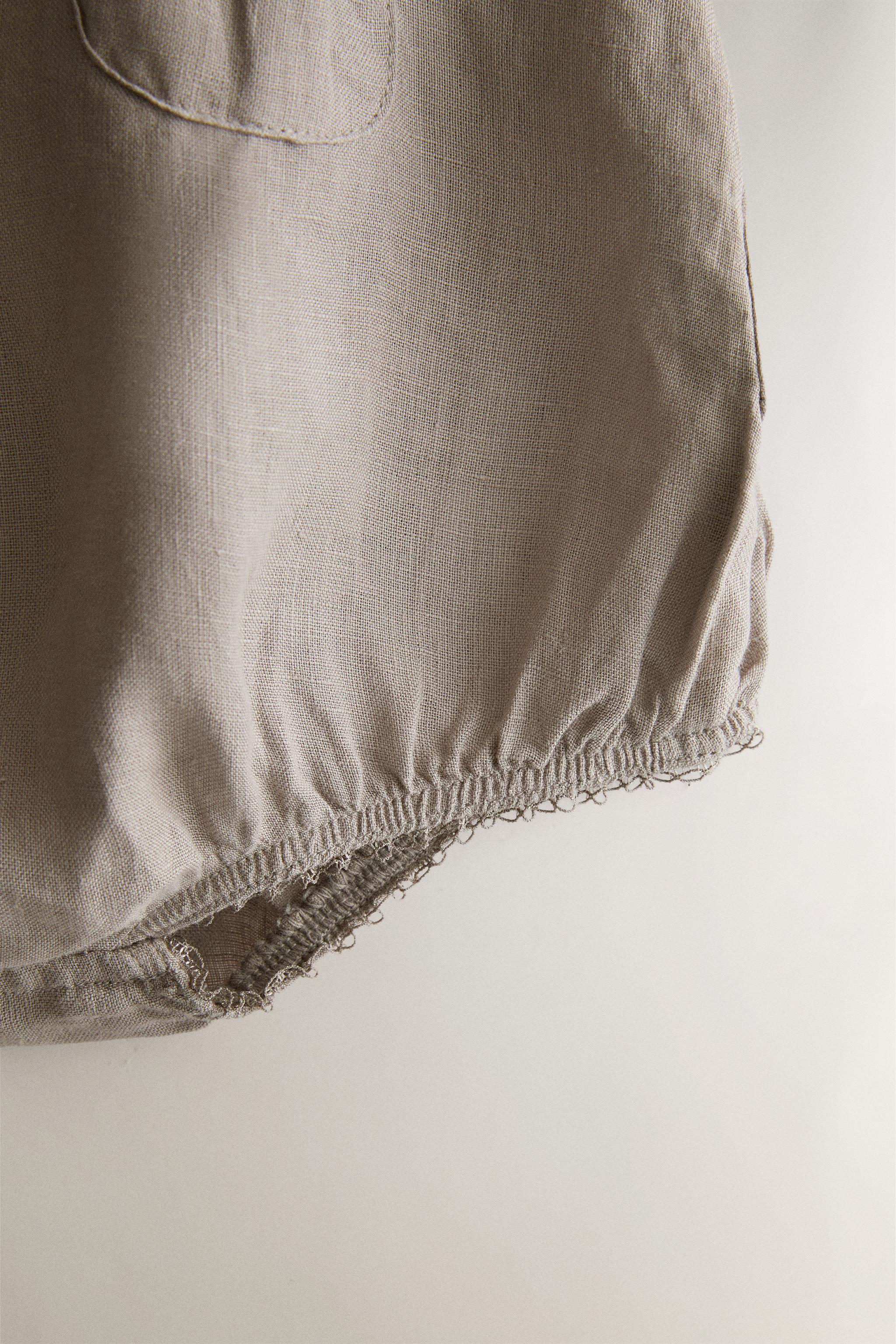 LINEN BABY BODYSUIT