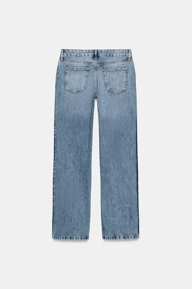 ZW COLLECTION LOW-RISE BOOT-CUT JEANS - Blue by Zara - Image 3