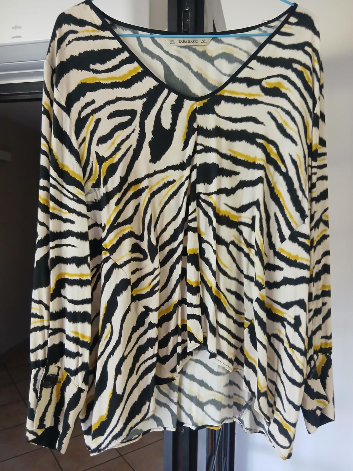 OVERSIZED ZEBRA PRINT BLOUSE