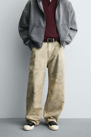 FADED PRINT BAGGY FIT TROUSERS - Printed by Zara