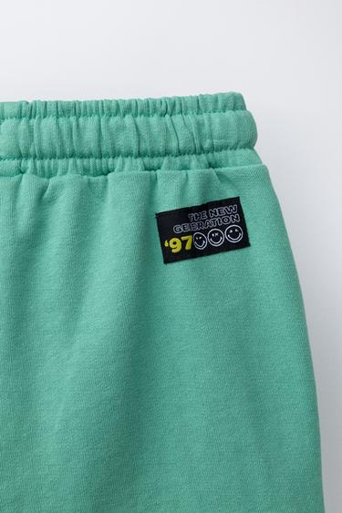 SMILEYWORLD ® PRINT BERMUDA SHORTS - Green by Zara - Image 3