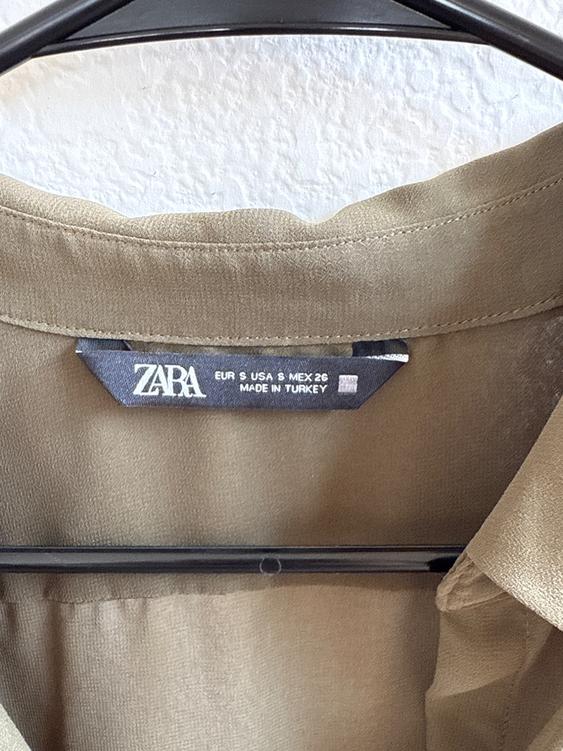 PATCH POCKET SEMISHEER KHAKI SHIRT - Image 3