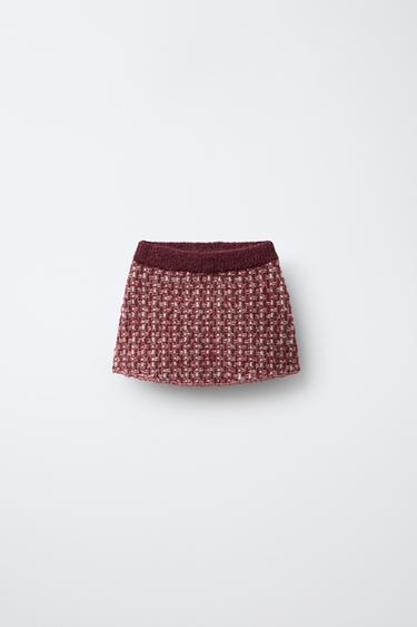 КАРДИГАН В КЛЕТКУ — БОРДОВЫЙ от Zara