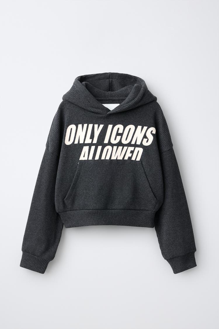 Sudadera canalé texto