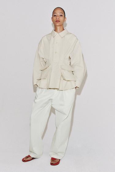CHAQUETA PETOS ZW COLLECTION - Torrado claro de Zara - Imaxe 0