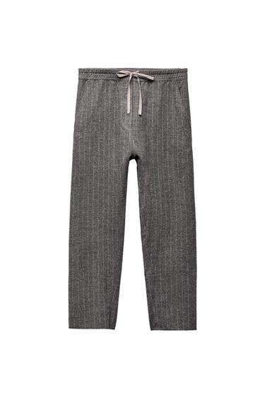 ZW COLLECTION PINSTRIPE BAGGY TROUSERS