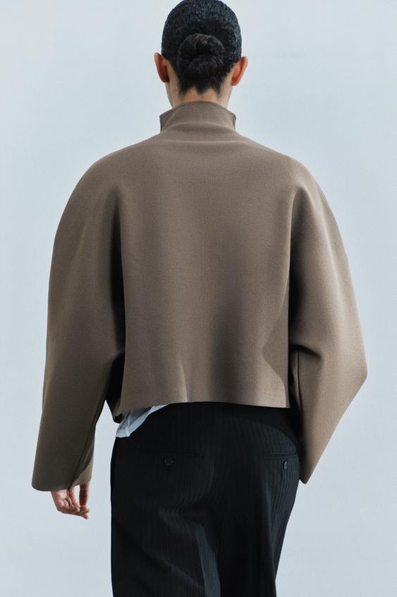VESTE EN MAILLE ZIPPÉE - Tabac de Zara - Image 2