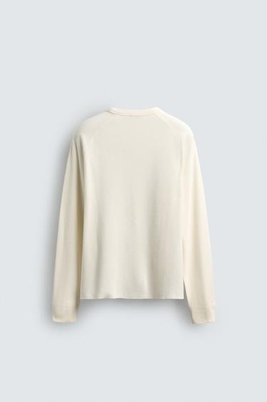 T-SHIRT STRUCTURE WAFFLE AARON LEVINE X ZARA - Écru de Zara - Image 7