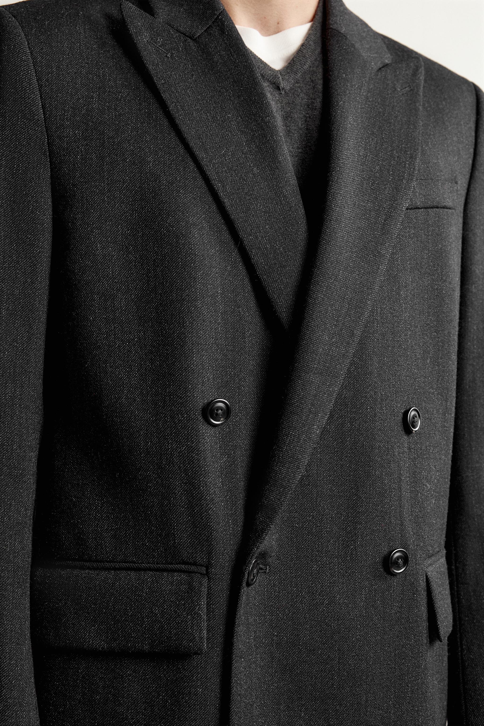100% WOOL MANTECO® DOUBLE-BREASTED SUIT BLAZER