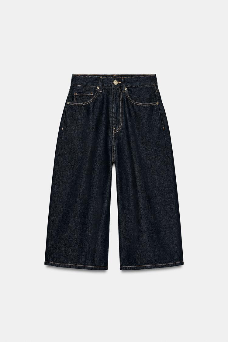 Jeans cortos baggy de denim TRF 7