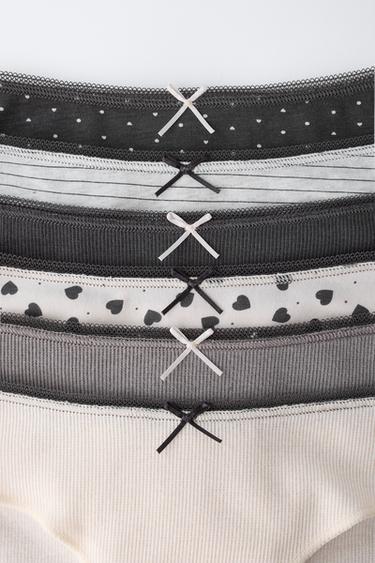 6-14 YEARS/ SIX-PACK OF PRINTED BRIEFS - Black by Zara - Image 1