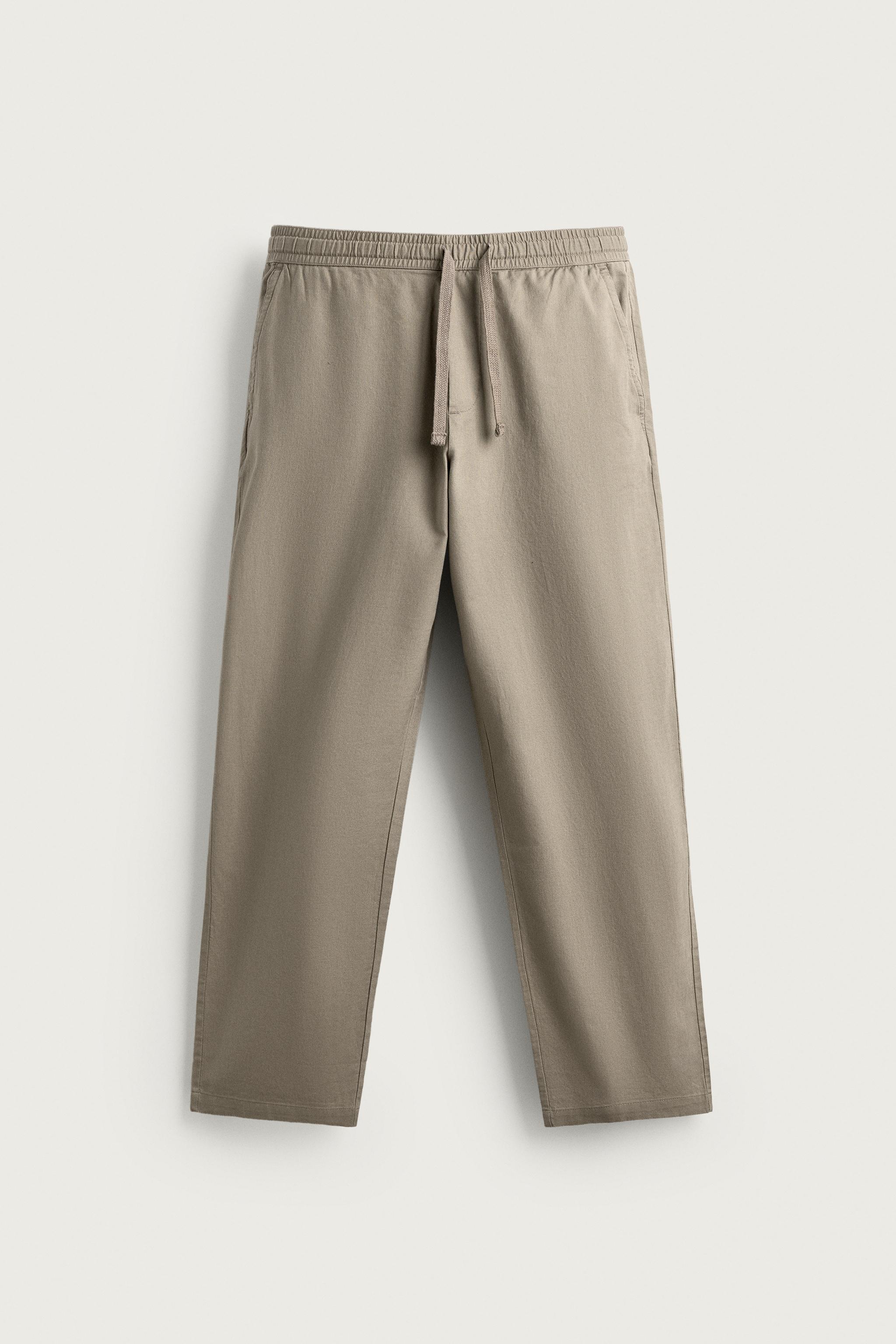 COTTON-LINEN RELAXED FIT PANTS