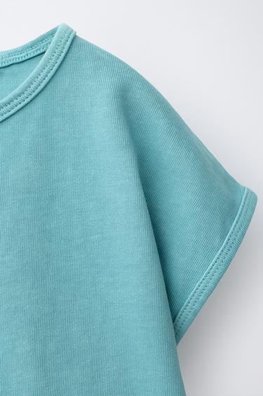 PLAIN T-SHIRT AND BERMUDA SHORTS SET - Turquoise by Zara - Image 2