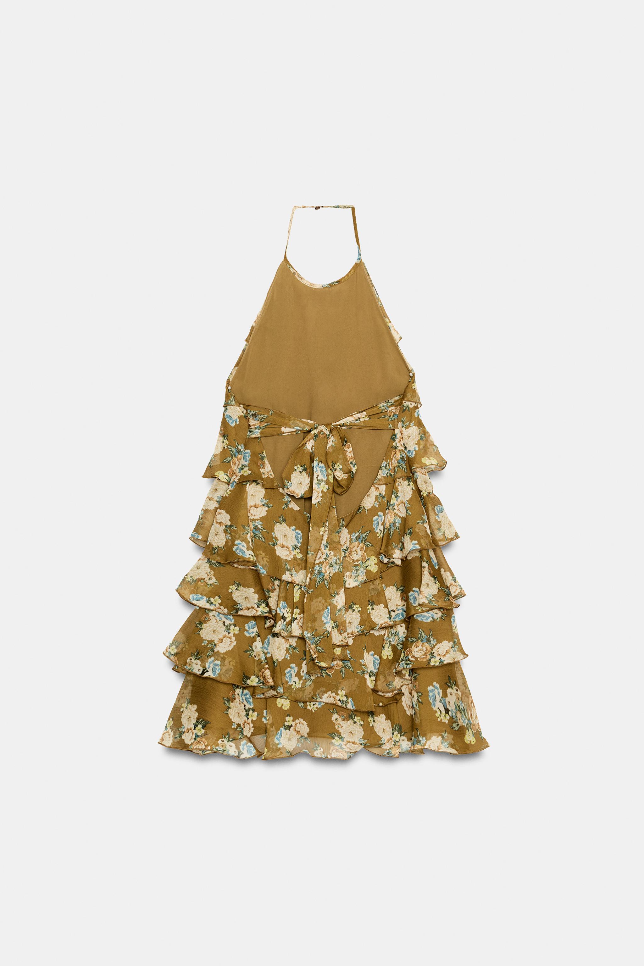 RUFFLED FLORAL DRESS