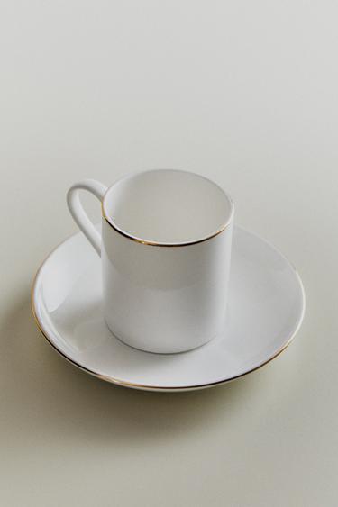 GOLD BONE CHINA COFFEE CUP AND SAUCER - Gold by Zara - Image 5