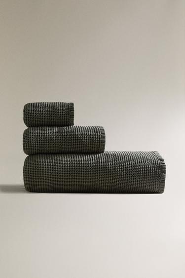 ASCIUGAMANO DA BAGNO MINI WAFFLE - Verde scuro di Zara