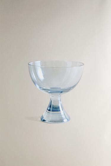 COLOURED GLASS ICE-CREAM CUP - Blue by Zara - Image 0