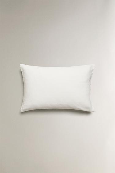 TEXTURED COTTON CUSHION COVER - Oyster-white by Zara