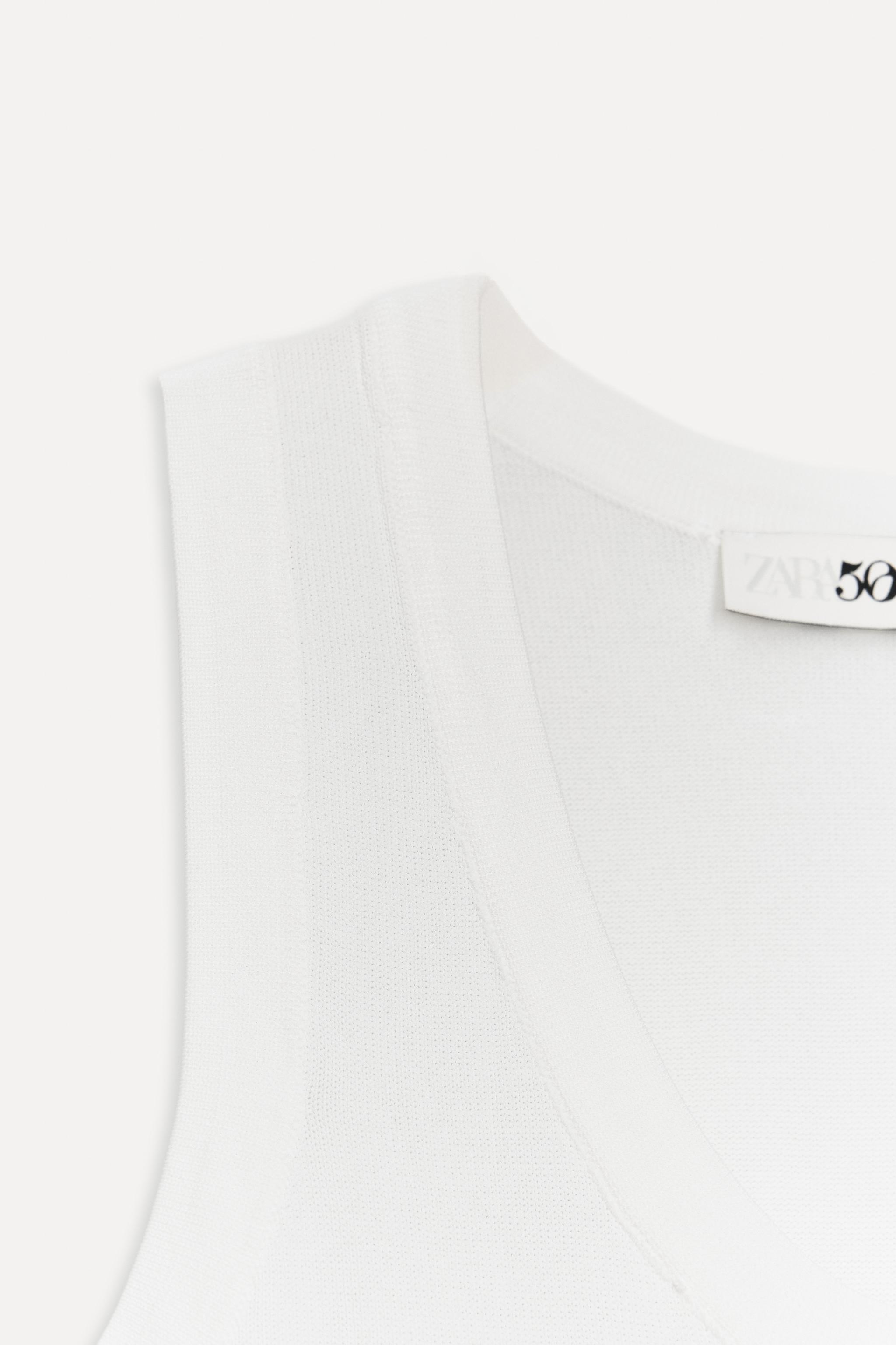 KNIT SLEEVELESS TOP 50TH ANNIVERSARY - White | ZARA South Africa