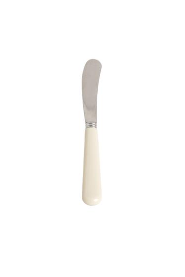 BUTTER KNIFE WITH COLOURED HANDLE - Cream by Zara