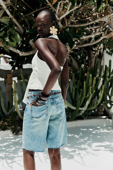 BERMUDA Z1975 EN JEAN TAILLE NORMALE - Bleu moyen de Zara - Image 4