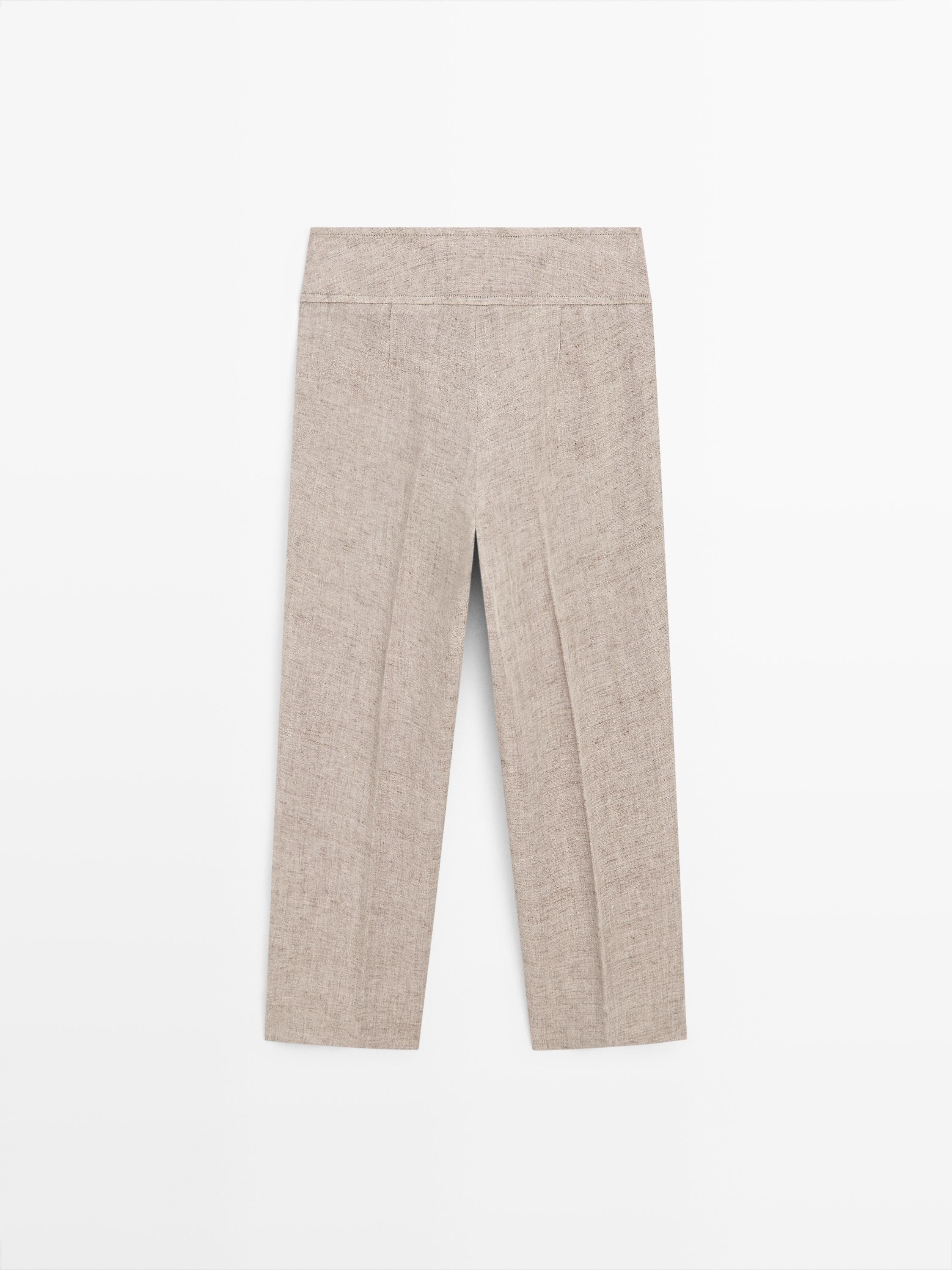 Linen melange capris