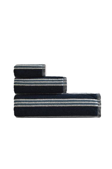 BATH TOWEL WITH IRREGULAR STRIPES - Blues by Zara
