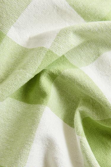 PACK OF CHECK NAPKINS WITH TOPSTITCHING (PACK OF 2) - Green by Zara - Image 3