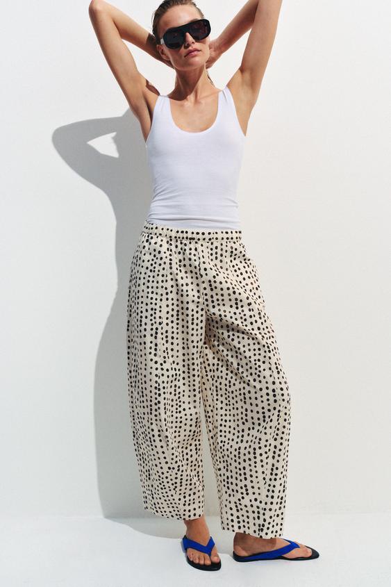 ZW COLLECTION POLKA DOT PAJAMA PANTS from Zara - $69.90