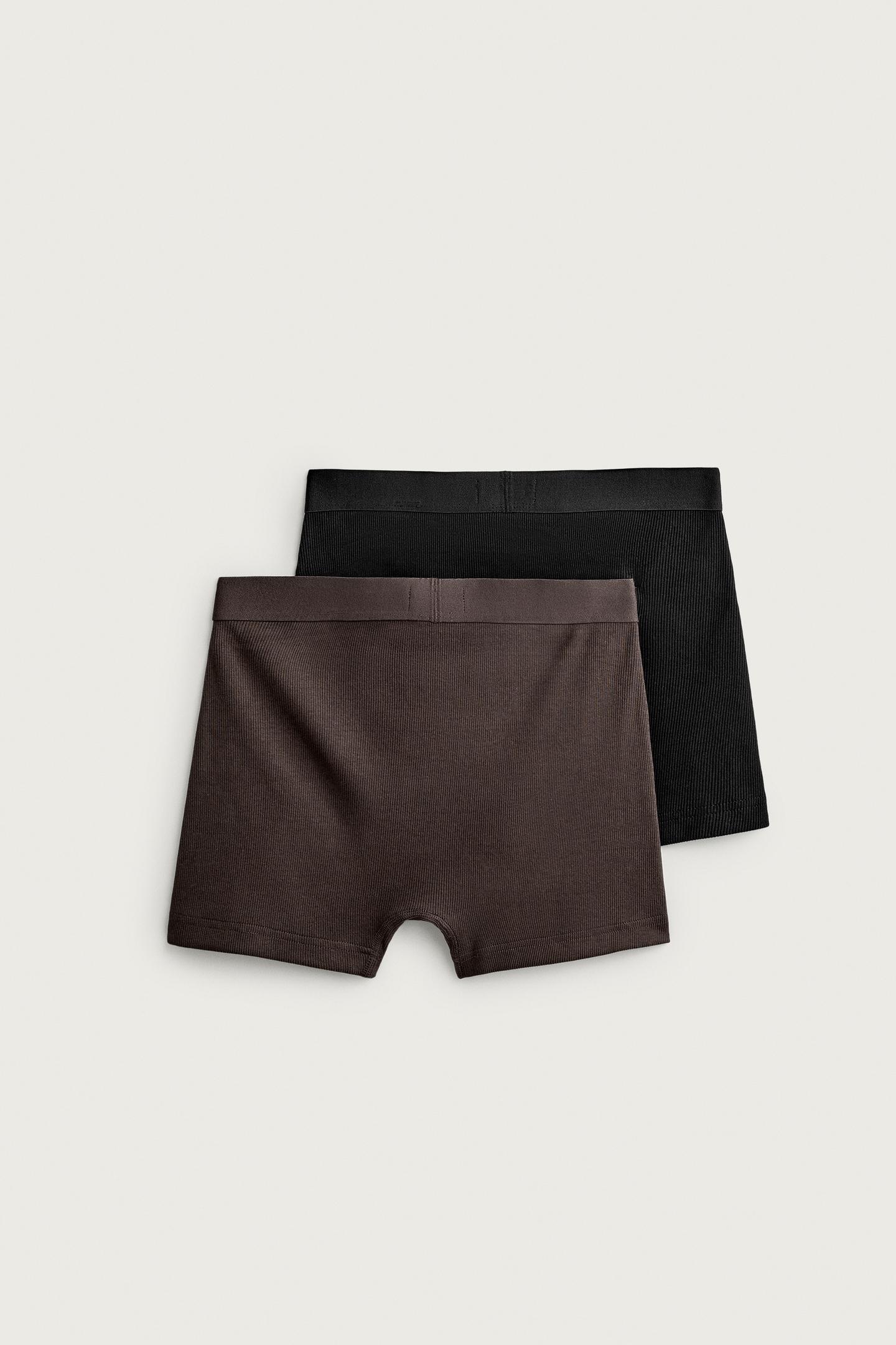 Трусы-боксеры для мужчин, в рубчик, 2 шт. — Zara, цвет: Various — фото 2