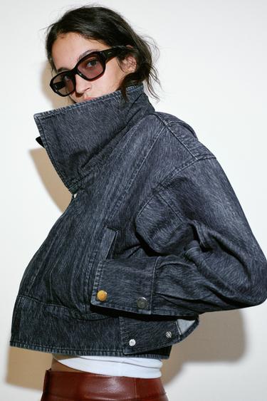 Z1975 QISQA DENIM JAKET - Koʻk Zara tomonidan