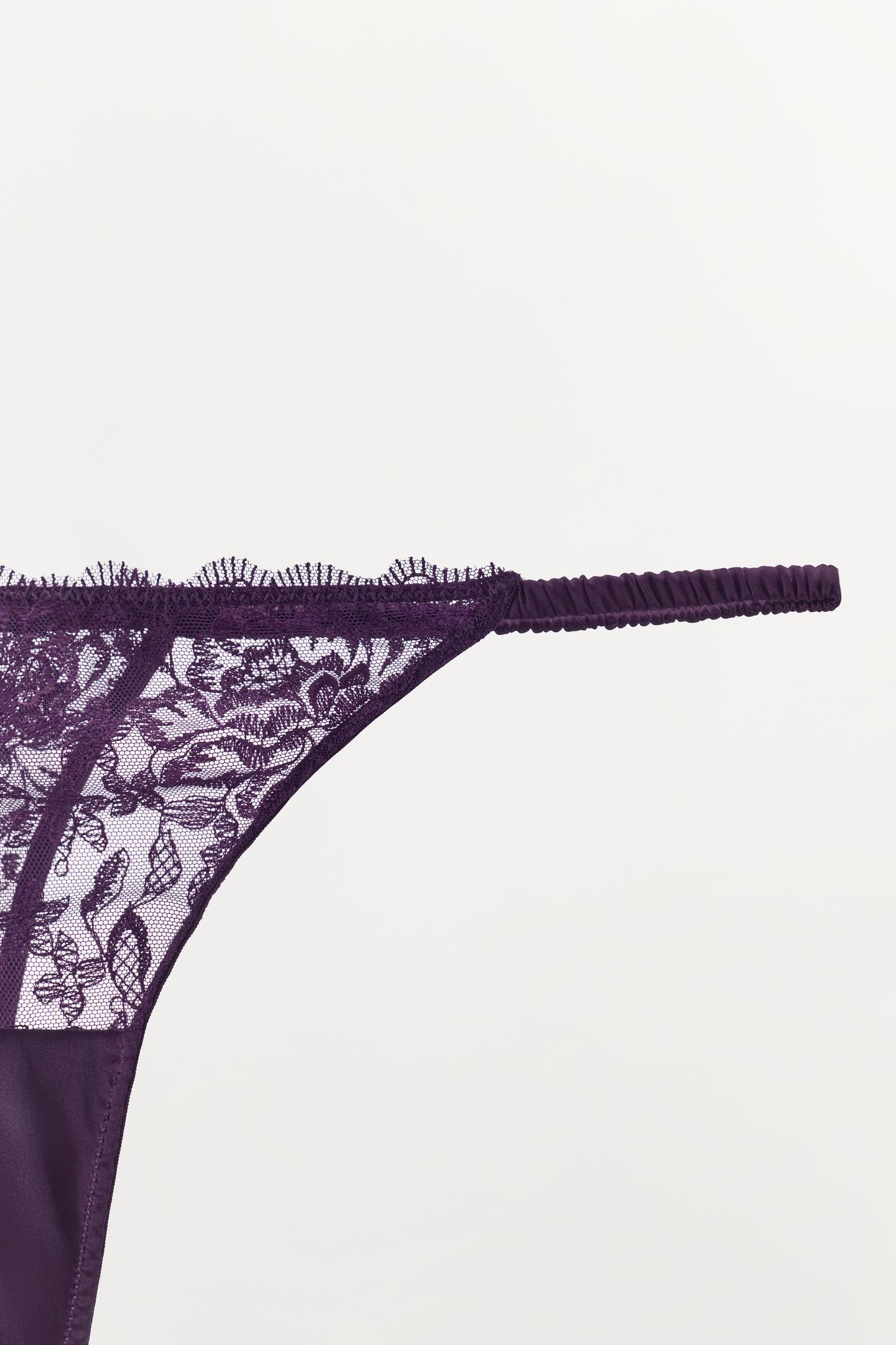Трусы-стринги, кружево — Zara, цвет: Фиолетовый — фото 8