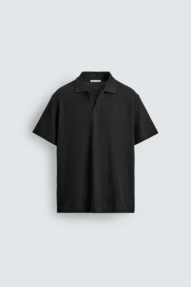 POLO ESTRUCTURA VERTICAL - Negro de Zara