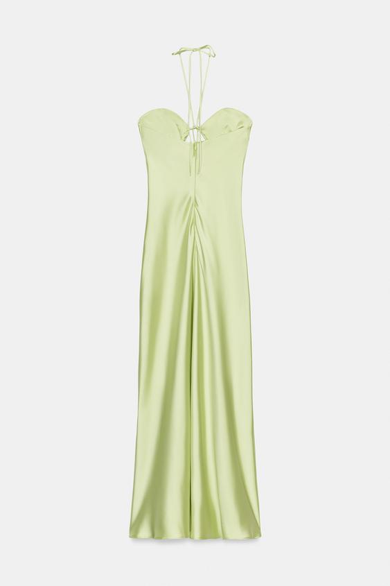 satin green dress zara Zara Dresses | Zara Satin Dress Bloggers Fav | Color: Green