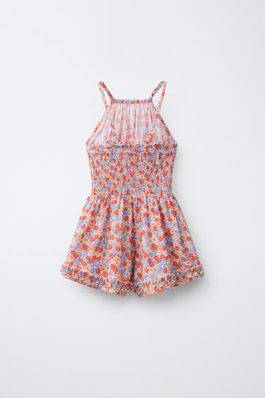 FLORAL FRILL PLAYSUIT - Red by Zara - Image 1
