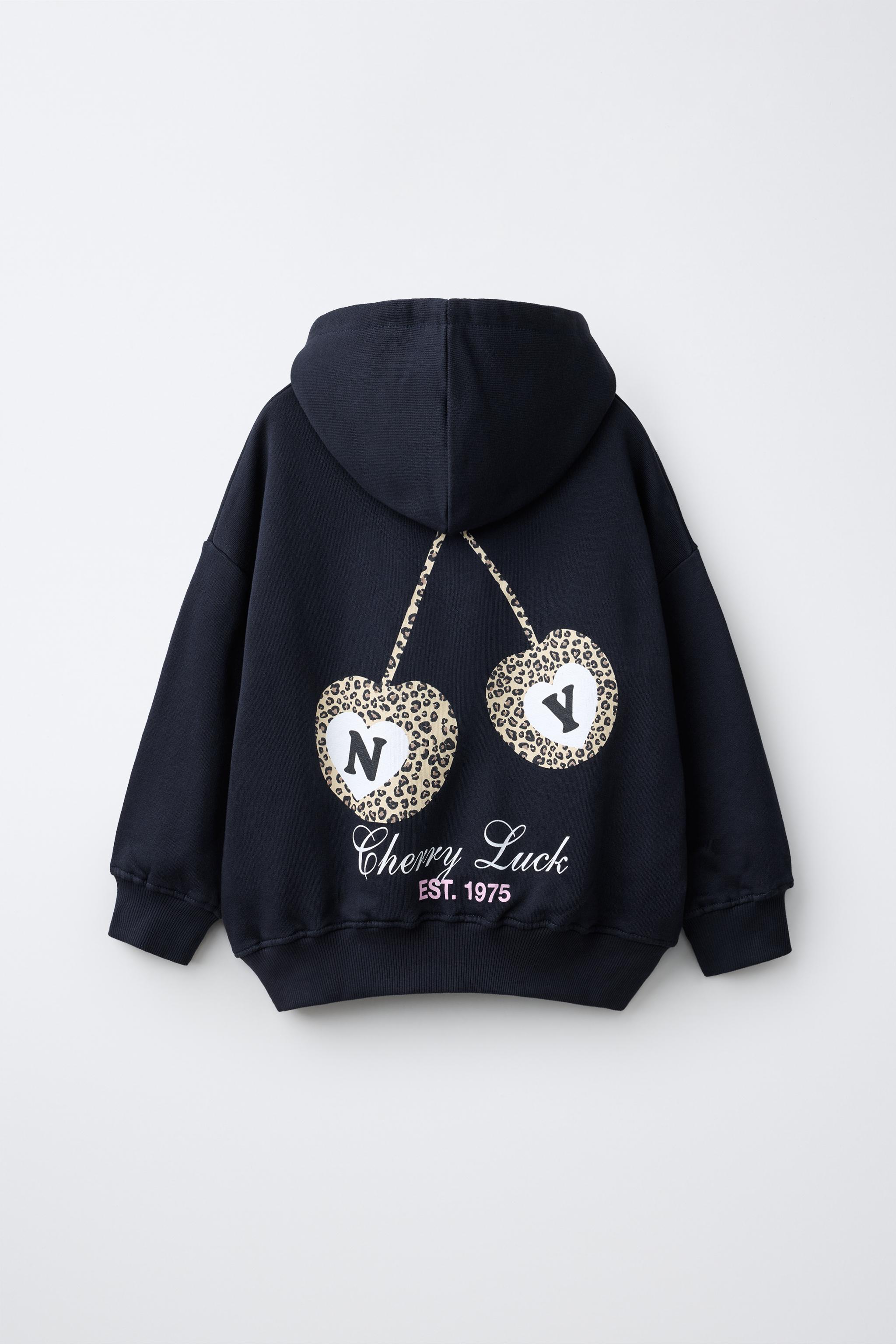 CHERRY ANIMAL PRINT HOODIE