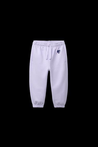 PANTALÓN JOGGER BÁSICO CORAZÓN - Lavanda de Zara - Imagen 0