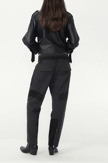 PANTALON CARGO PATCHWORK - THE ITEM ZARA WOMAN - Gris anthracite de Zara - Image 3