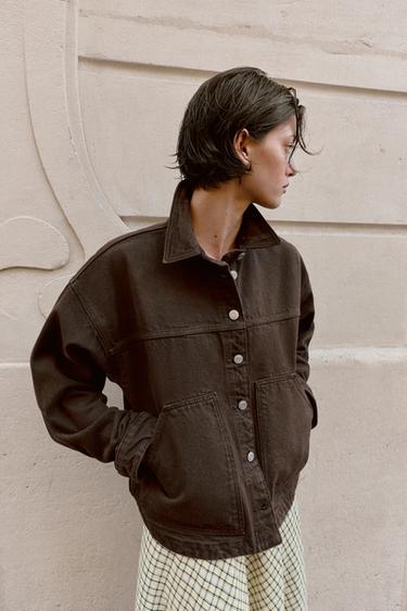 Z1975 DENIM JACKET - Brown by Zara